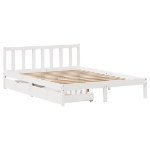 Letto senza Materasso Bianco 140x190 cm Legno Massello di Pino