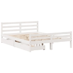 Letto senza Materasso Bianco 140x190 cm Legno Massello di Pino