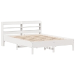 Letto senza Materasso Bianco 140x190 cm Legno Massello di Pino