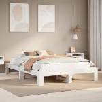 Letto senza Materasso Bianco 140x190 cm Legno Massello di Pino