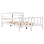 Letto senza Materasso Bianco 140x190 cm Legno Massello di Pino