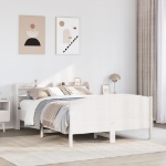 Letto senza Materasso Bianco 140x190 cm Legno Massello di Pino