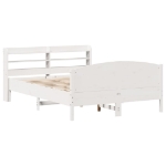 Letto senza Materasso Bianco 140x190 cm Legno Massello di Pino