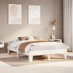 Letto senza Materasso Bianco 140x190 cm Legno Massello di Pino