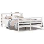 Letto senza Materasso Bianco 140x190 cm Legno Massello di Pino