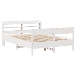 Letto senza Materasso Bianco 140x190 cm Legno Massello di Pino