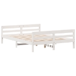 Letto senza Materasso Bianco 140x200 cm Legno Massello di Pino