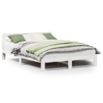 Letto senza Materasso Bianco 140x200 cm Legno Massello di Pino