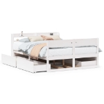 Letto senza Materasso Bianco 140x200 cm Legno Massello di Pino