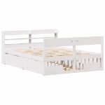 Letto senza Materasso Bianco 140x200 cm Legno Massello di Pino