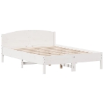 Letto senza Materasso Bianco 140x200 cm Legno Massello di Pino