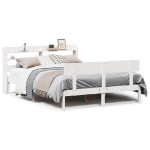 Letto senza Materasso Bianco 150x200 cm Legno Massello di Pino