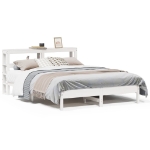 Letto senza Materasso Bianco 150x200 cm Legno Massello di Pino