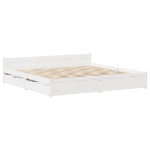 Letto senza Materasso Bianco 150x200 cm Legno Massello di Pino