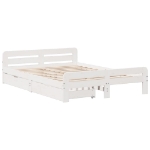 Letto senza Materasso Bianco 150x200 cm Legno Massello di Pino