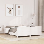 Letto senza Materasso Bianco 150x200 cm Legno Massello di Pino