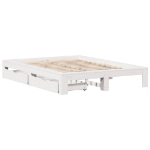 Letto senza Materasso Bianco 150x200 cm Legno Massello di Pino