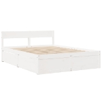 Letto senza Materasso Bianco 150x200 cm Legno Massello di Pino