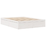 Letto senza Materasso Bianco 150x200 cm Legno Massello di Pino