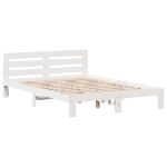 Letto senza Materasso Bianco 160x200 cm Legno Massello di Pino