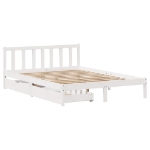 Letto senza Materasso Bianco 160x200 cm Legno Massello di Pino