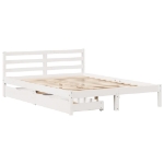 Letto senza Materasso Bianco 160x200 cm Legno Massello di Pino