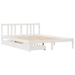 Letto senza Materasso Bianco 160x200 cm Legno Massello di Pino