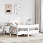 Letto senza Materasso Bianco 160x200 cm Legno Massello di Pino