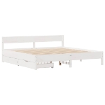 Letto senza Materasso Bianco 160x200 cm Legno Massello di Pino