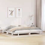 Letto senza Materasso Bianco 160x200 cm Legno Massello di Pino