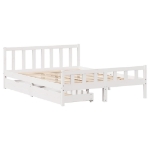 Letto senza Materasso Bianco 160x200 cm Legno Massello di Pino