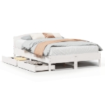 Letto senza Materasso Bianco 160x200 cm Legno Massello di Pino