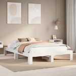 Letto senza Materasso Bianco 160x200 cm Legno Massello di Pino