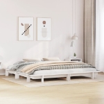 Letto senza Materasso Bianco 180x200 cm Legno Massello di Pino