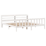 Letto senza Materasso Bianco 180x200 cm Legno Massello di Pino