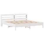 Letto senza Materasso Bianco 180x200 cm Legno Massello di Pino