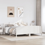 Letto senza Materasso Bianco 180x200 cm Legno Massello di Pino