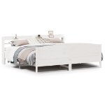 Letto senza Materasso Bianco 180x200 cm Legno Massello di Pino