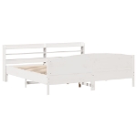 Letto senza Materasso Bianco 180x200 cm Legno Massello di Pino