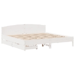 Letto senza Materasso Bianco 180x200 cm Legno Massello di Pino