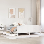 Letto senza Materasso Bianco 180x200 cm Legno Massello di Pino