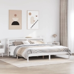 Letto senza Materasso Bianco 180x200 cm Legno Massello di Pino