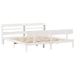 Letto senza Materasso Bianco 180x200 cm Legno Massello di Pino