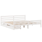 Letto senza Materasso Bianco 180x200 cm Legno Massello di Pino