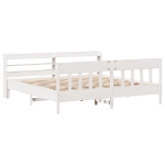 Letto senza Materasso Bianco 180x200 cm Legno Massello di Pino