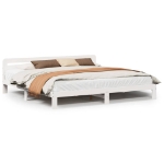 Letto senza Materasso Bianco 180x200 cm Legno Massello di Pino