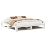 Letto senza Materasso Bianco 180x200 cm Legno Massello di Pino