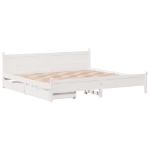 Letto senza Materasso Bianco 180x200 cm Legno Massello di Pino