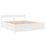 Letto senza Materasso Bianco 180x200 cm Legno Massello di Pino