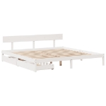 Letto senza Materasso Bianco 180x200 cm Legno Massello di Pino